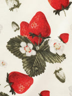 Garden Strawberry Print Stretchy Knit Top