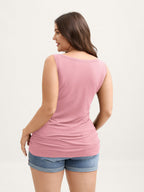 Supportive Bra Pleated Fitted Tank Top