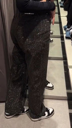 Women's Autumn Casual Diamond Glitter Jeans