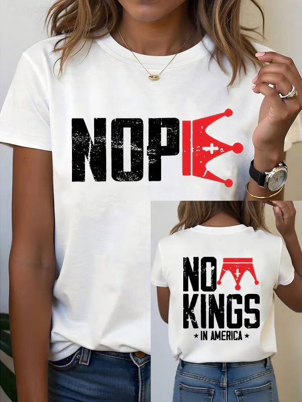 🔥Buy 3 Get 15% Off🔥Women's  No Kings In America T-Shirt