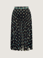 Geometric Print Pleated Tummy-Control One-Piece Swimsuit
