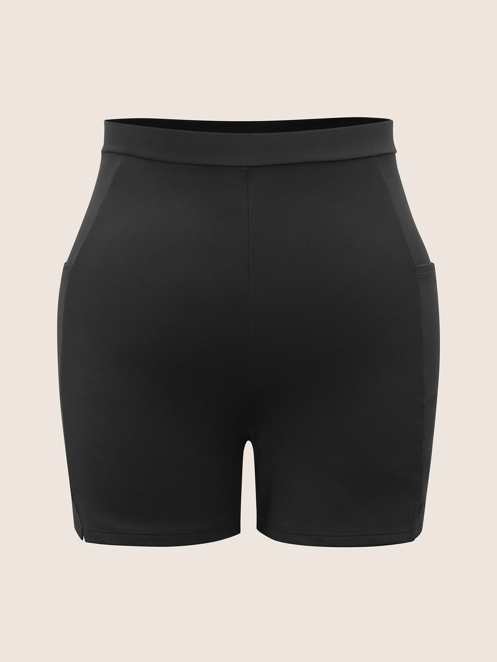 High Rise Pocket Split Side Swim Shorts