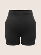 High Rise Pocket Split Side Swim Shorts