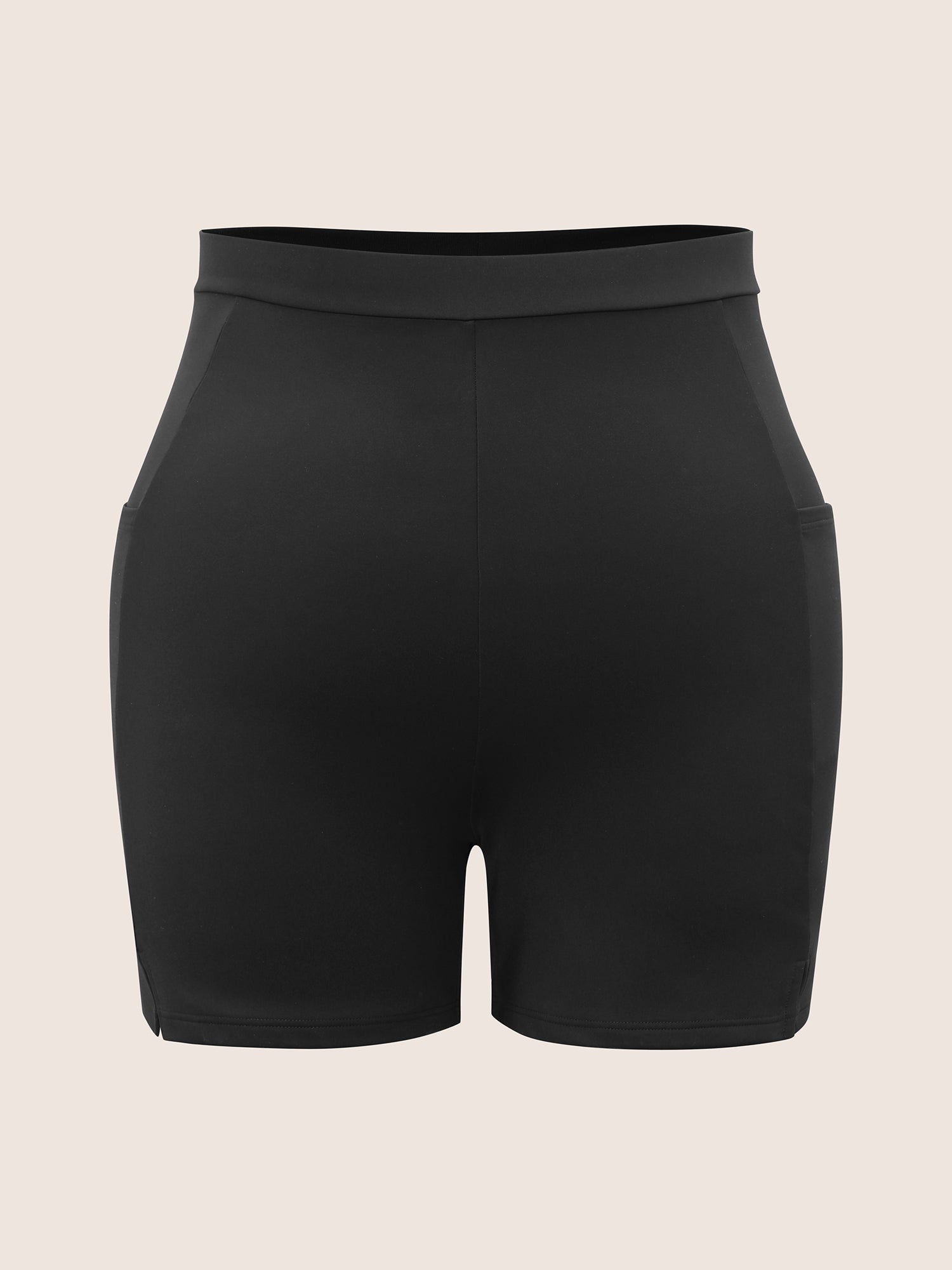 High Rise Pocket Split Side Swim Shorts
