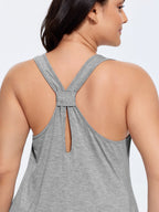 Supersoft Stretchy Curvy Hem Plain Tank Top
