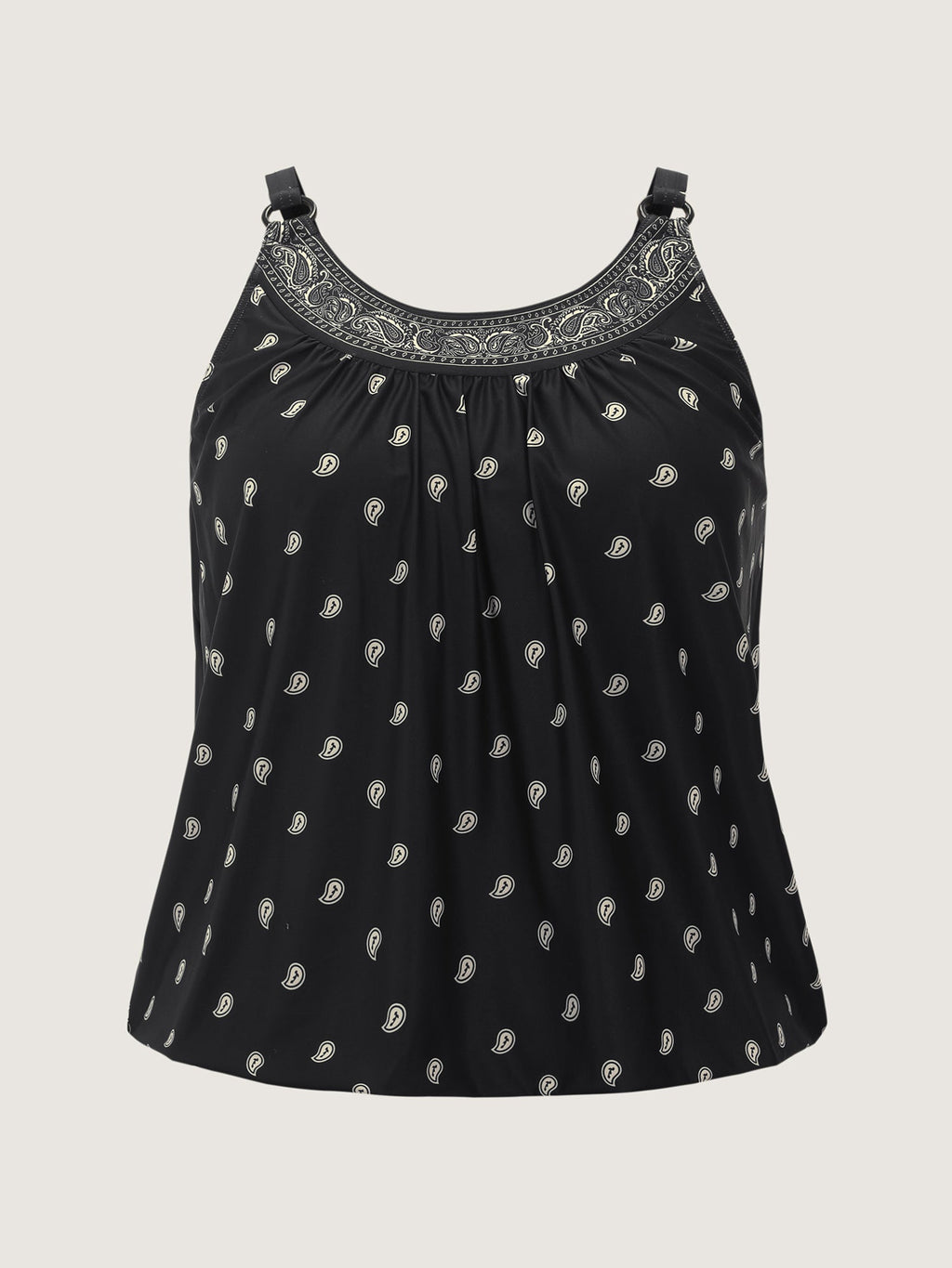 Paisley Print Adjustable Bust Support Swim Top
