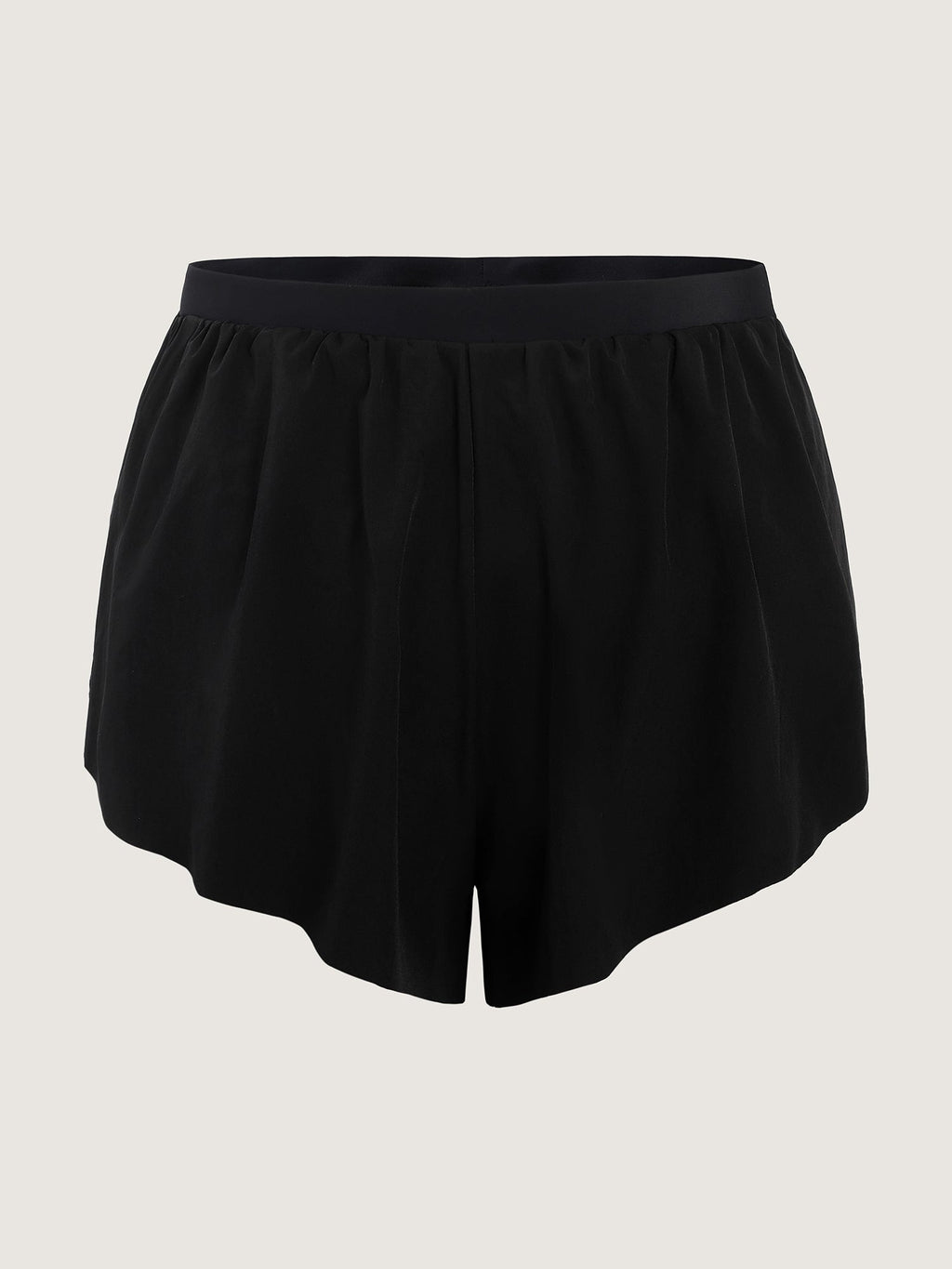 Curvy Hem Layered Swim Shorts
