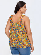 Sunkissed Floral Print Flowy Tank Top