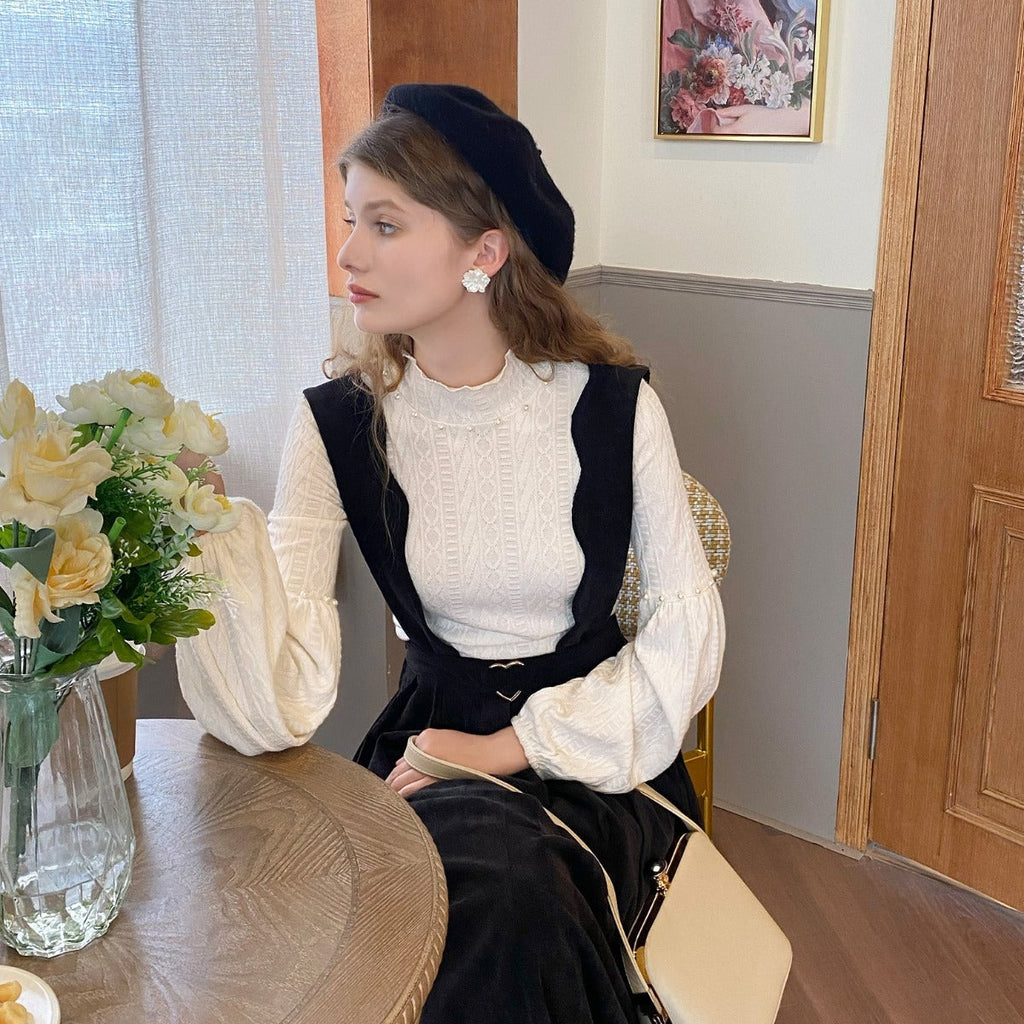 Retro Bishop Sleeve Knitted Top