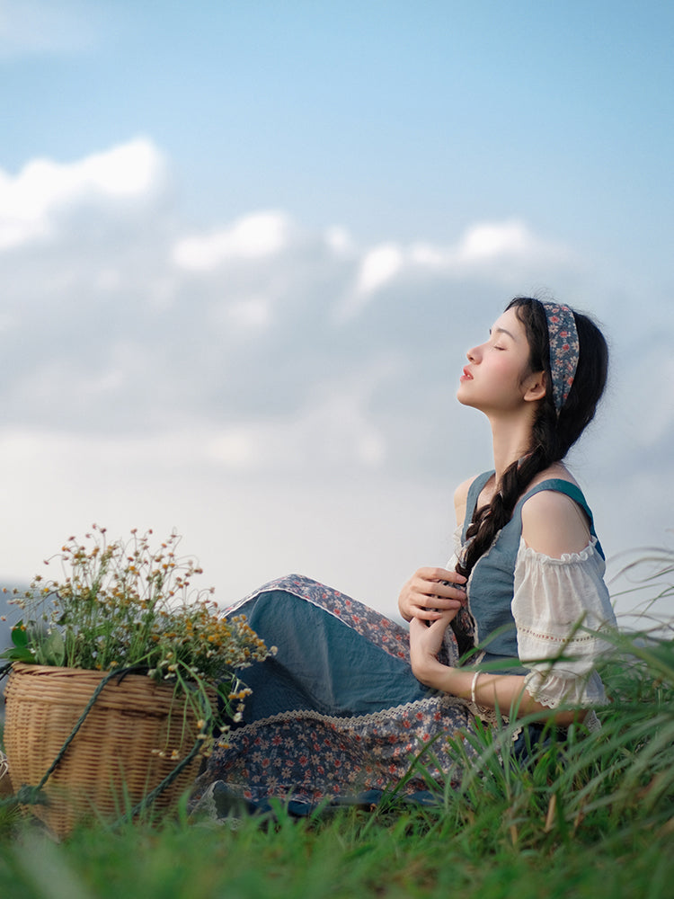 Countrycore Vintage Lace Floral 2Pcs Set