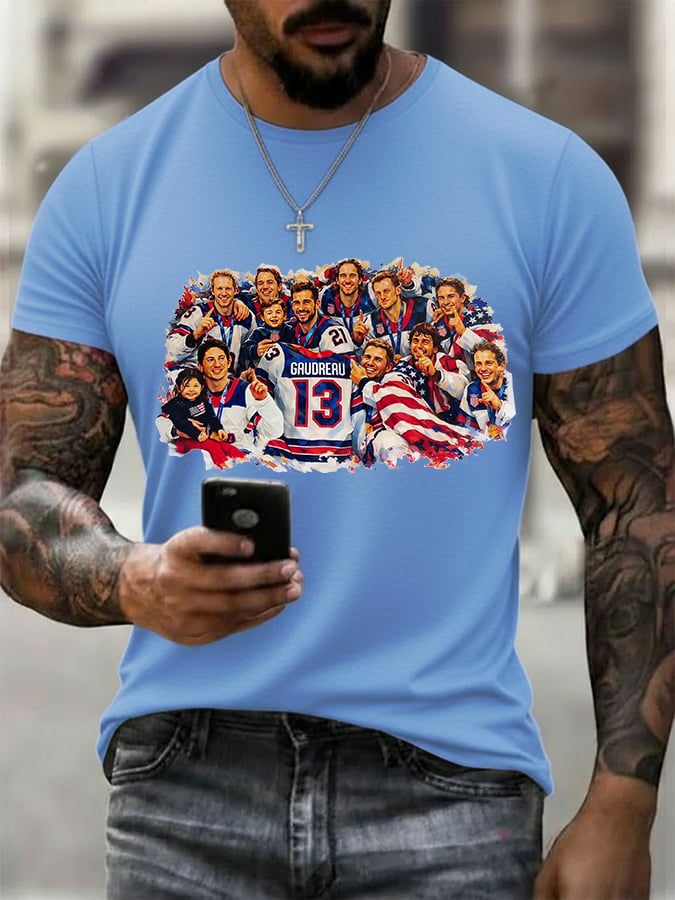 Men's  Funny Character Print T-Shirt