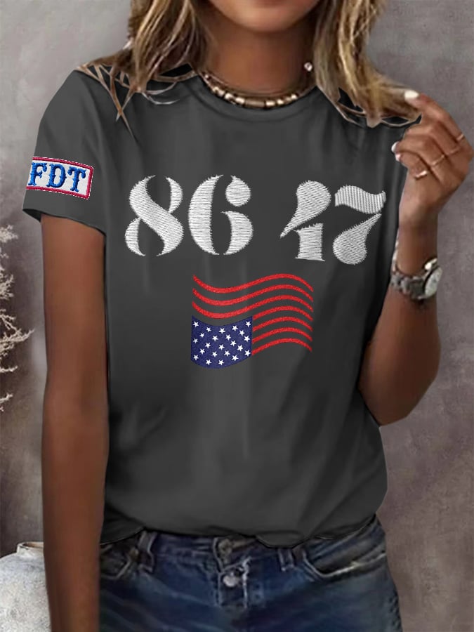 🔥Buy 3 Get 15% Off🔥Retro 86 47 FDT Print T-Shirt