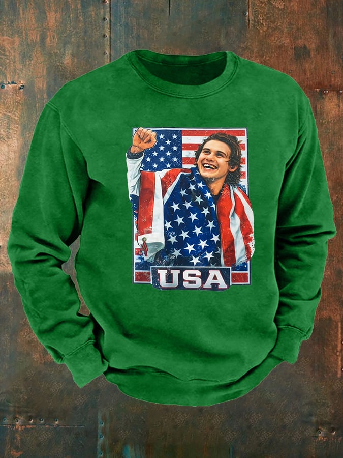 Men's  Funny Character Print  Sweatshirt