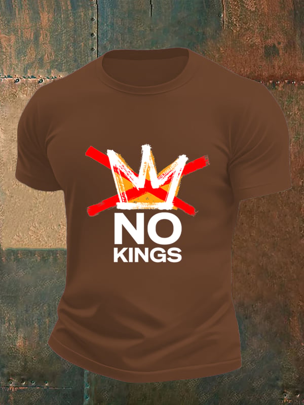 🔥Buy 3 Get 15% Off Men's no kings in America print  T-Shirt