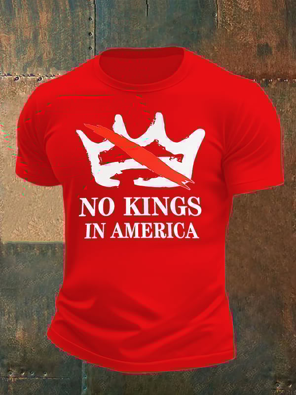 🔥Buy 3 Get 15% Off🔥Men's no kings in America print  T-Shirt