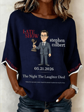 🔥Buy 3 Get 15% Off🔥Women's "Night When Laughter Stops" Printed Comfortable Top