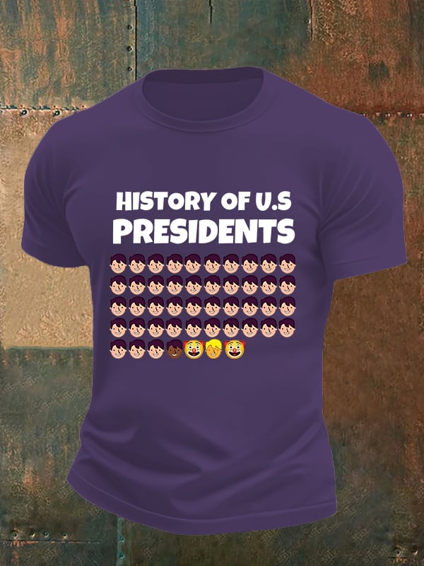 🔥Buy 3 Get 15% Off🔥Men's  History Of US Presidents Print T-Shirt