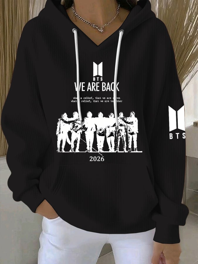 Women's Retro 2026 Bts Comeback Art Print  Sweatshirt