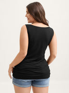 Supportive Bra Pleated Fitted Tank Top