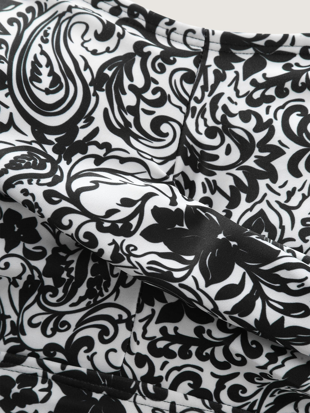 Paisley Print Twist Front Swim Dress