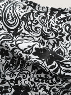 Paisley Print Twist Front Swim Dress