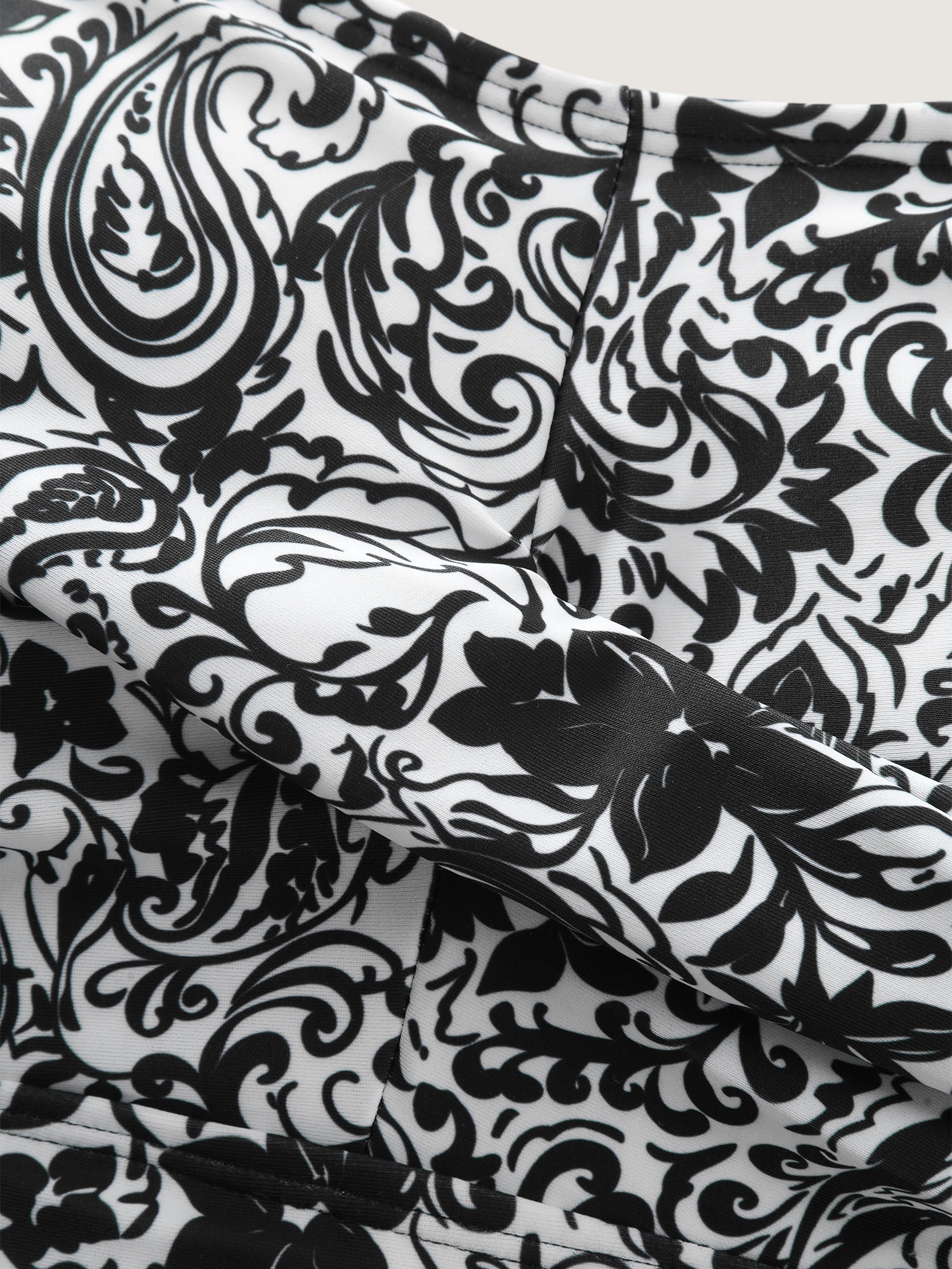 Paisley Print Twist Front Swim Dress