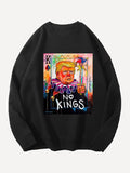 Unisex   No Kings In America Print Casual Sweatshirt