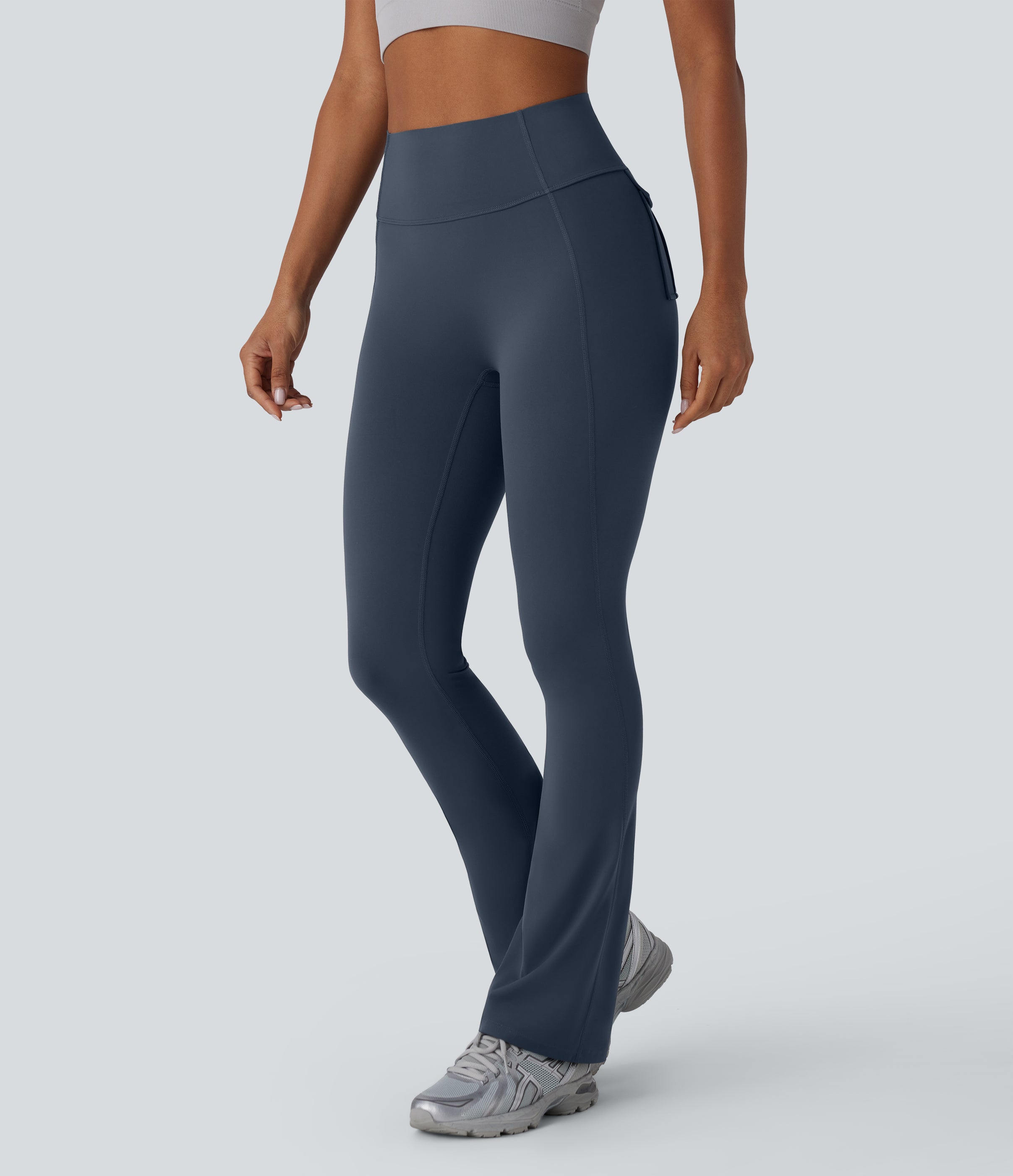 UltraSculptTM SoCinched High Waisted Tummy Control Yoga Bootcut Leggings with Pockets