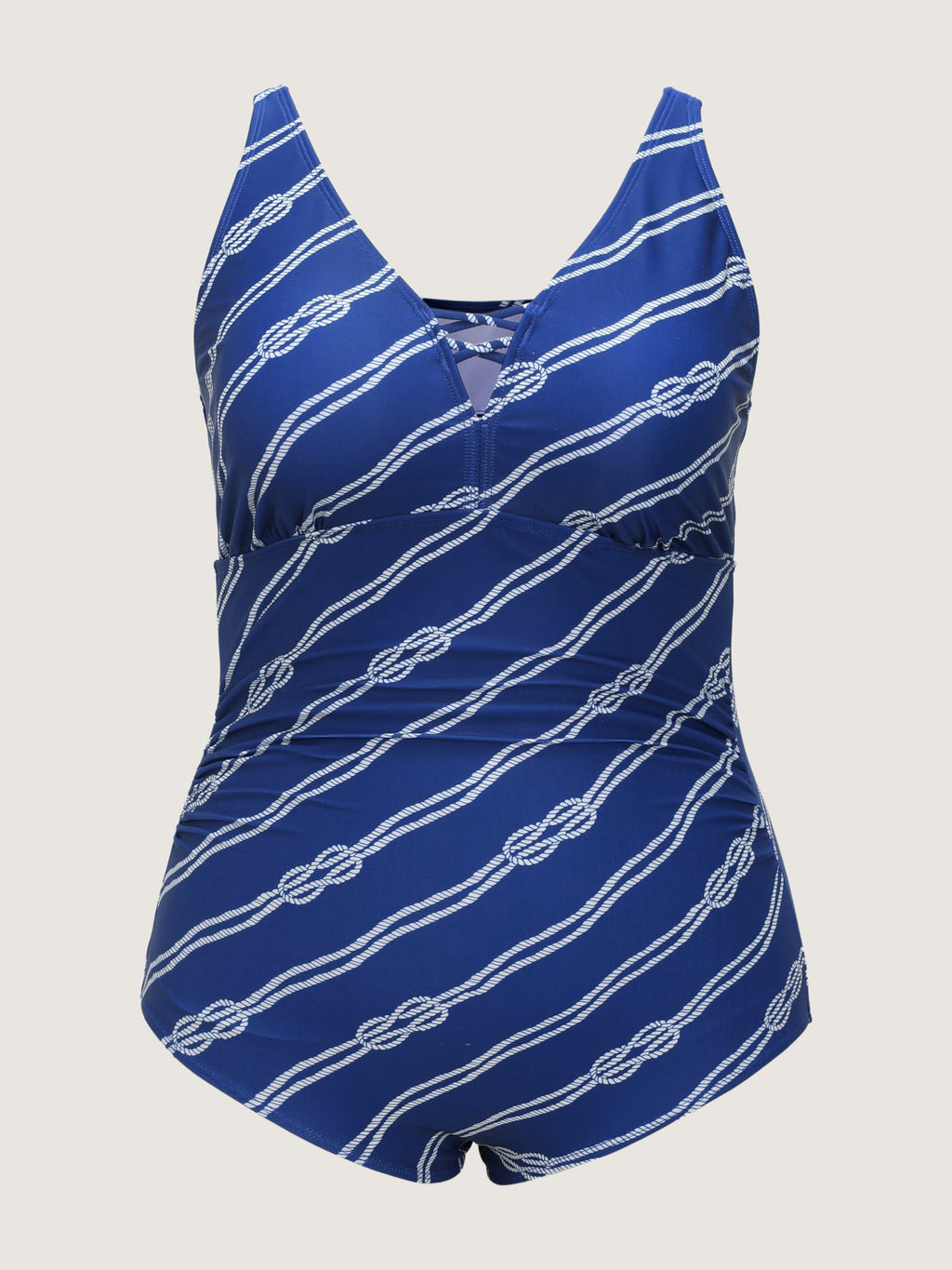 Geometric Print Tummy-Control One-Piece Swim
