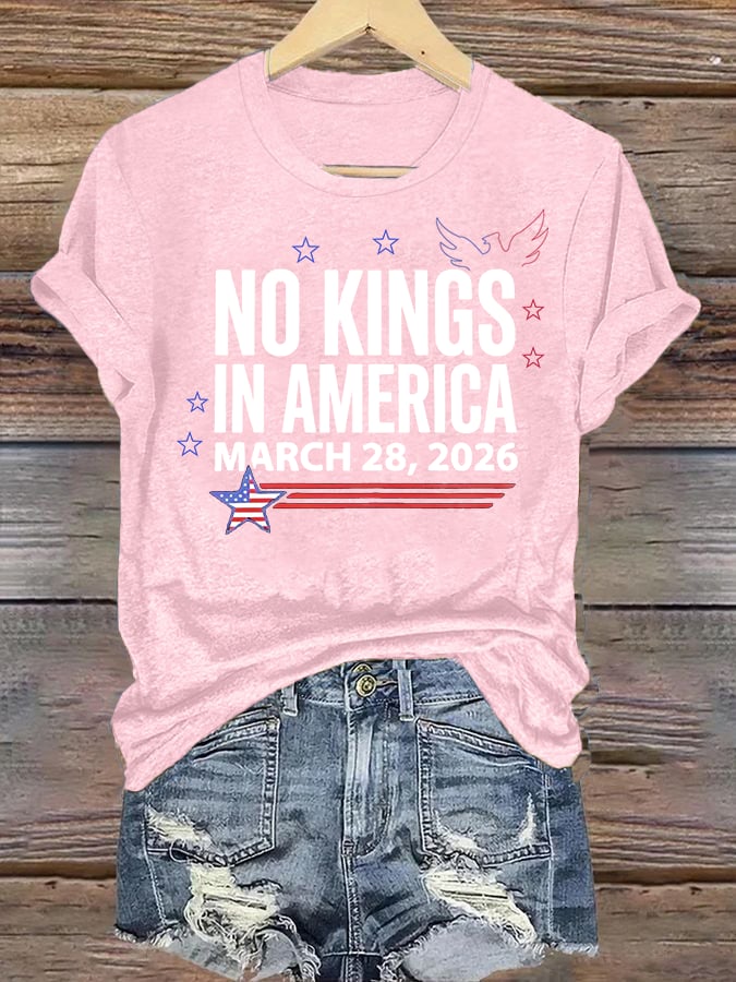 Women's  NO KINGS IN AMERICA  Print  T-Shirt