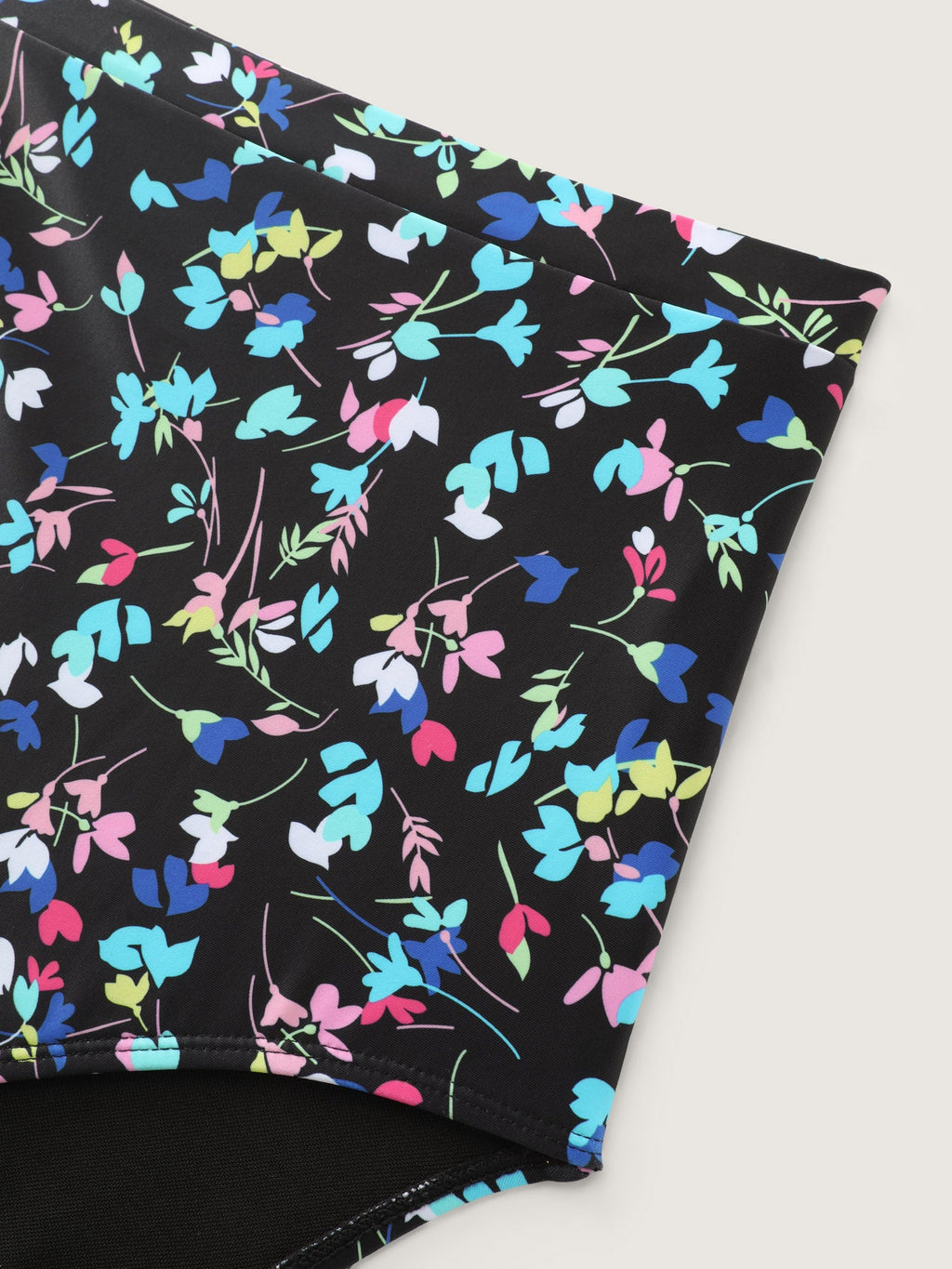 Colorful Floral Print Drawstring Swim Dress