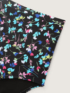 Colorful Floral Print Drawstring Swim Dress