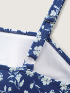 Ditsy Floral Ruched Empire Waist Swim Dress