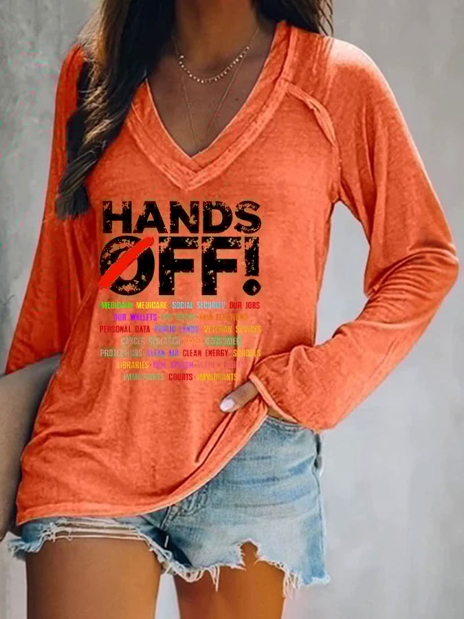 🔥Buy 3 Get 15% Off🔥Women's Hands Off Protest Csasual T-shirt