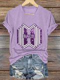 Women's K-pop Print Short-sleeved T-shirt