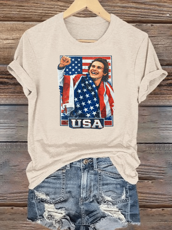 Women's  Funny Character Print T-Shirt