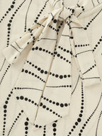 Stretchy Geometric Print Knit Top