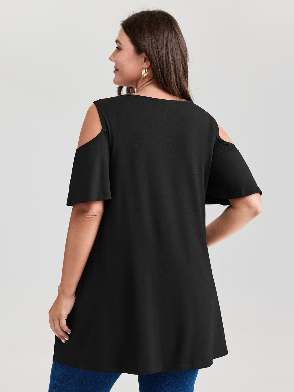 Supersoft Bust-Friendly Shoulder Cut-Out T-Shirt