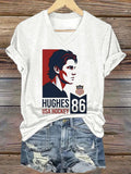 Women's Ice Hockey Print Casual T-Shirt