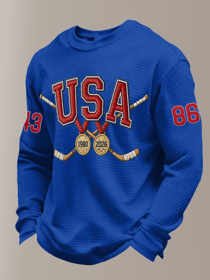 Women's  Hockey Print Sweatshirt