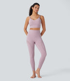 UltraSculptTM Cool Quick Dry High Waisted Tummy Control Ventilation Perforated Yoga Leggings-UPF 50+