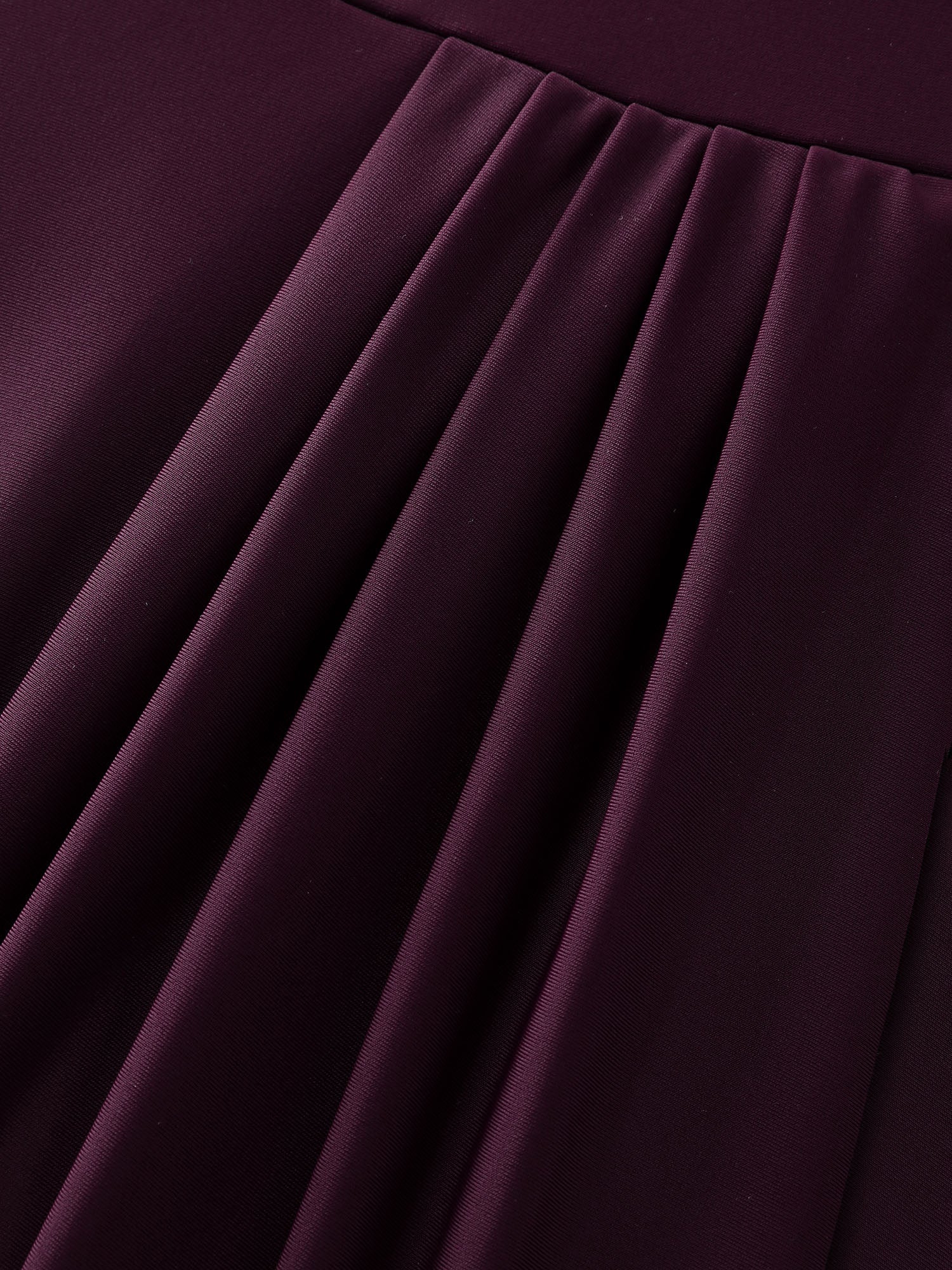 Pleated Metal Detail Curvy Hem Swim Dress