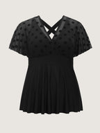Polka Dots Sheer Swim Top