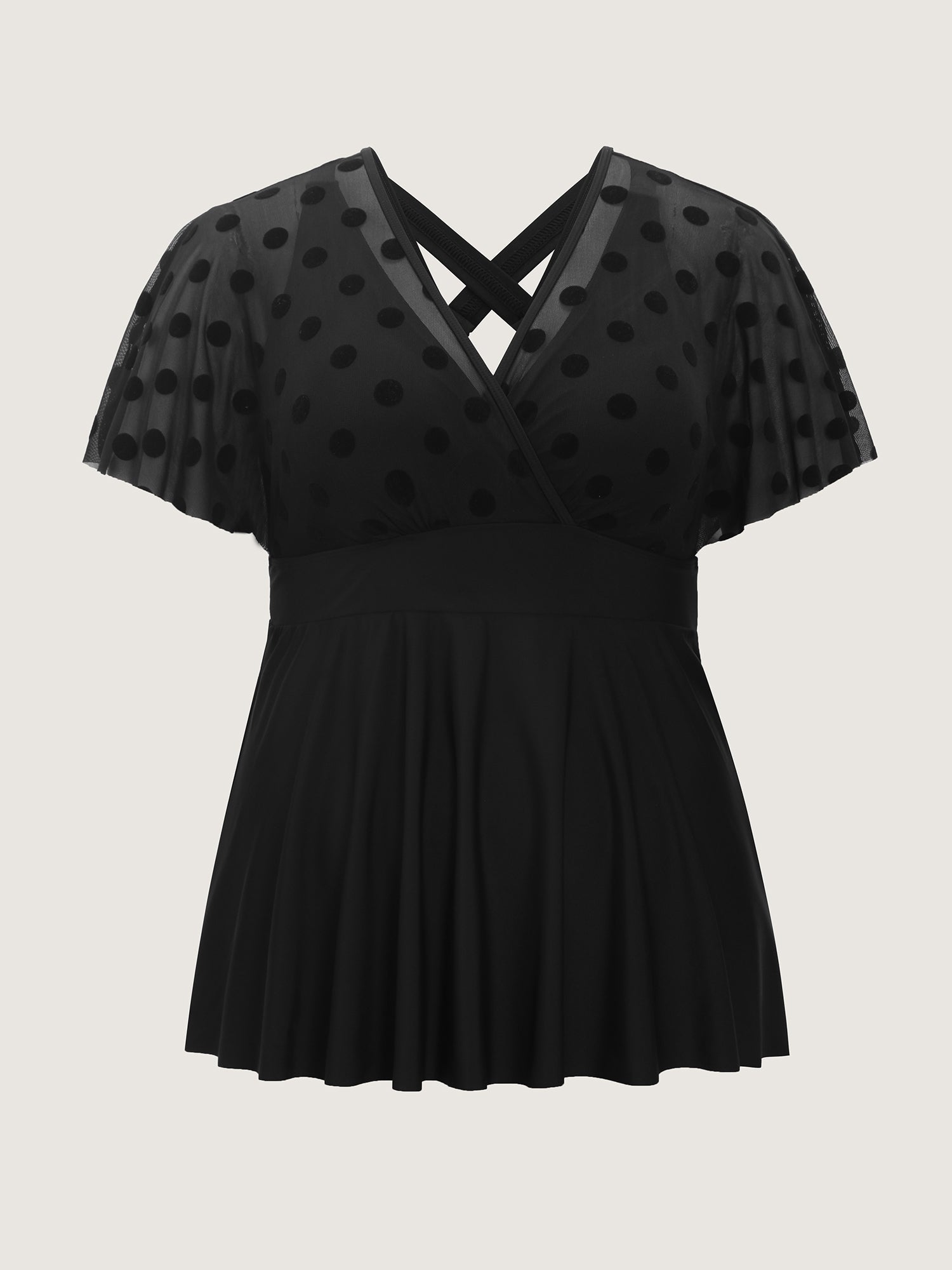 Polka Dots Sheer Swim Top