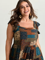 Floral Collage Print Layered Tank Top