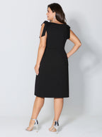 Shoulder Tie Sculpting Bodice Mini Dress