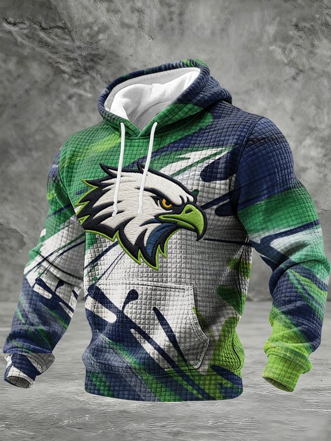 Men'S  casual Printed Hooded Sweatshirt