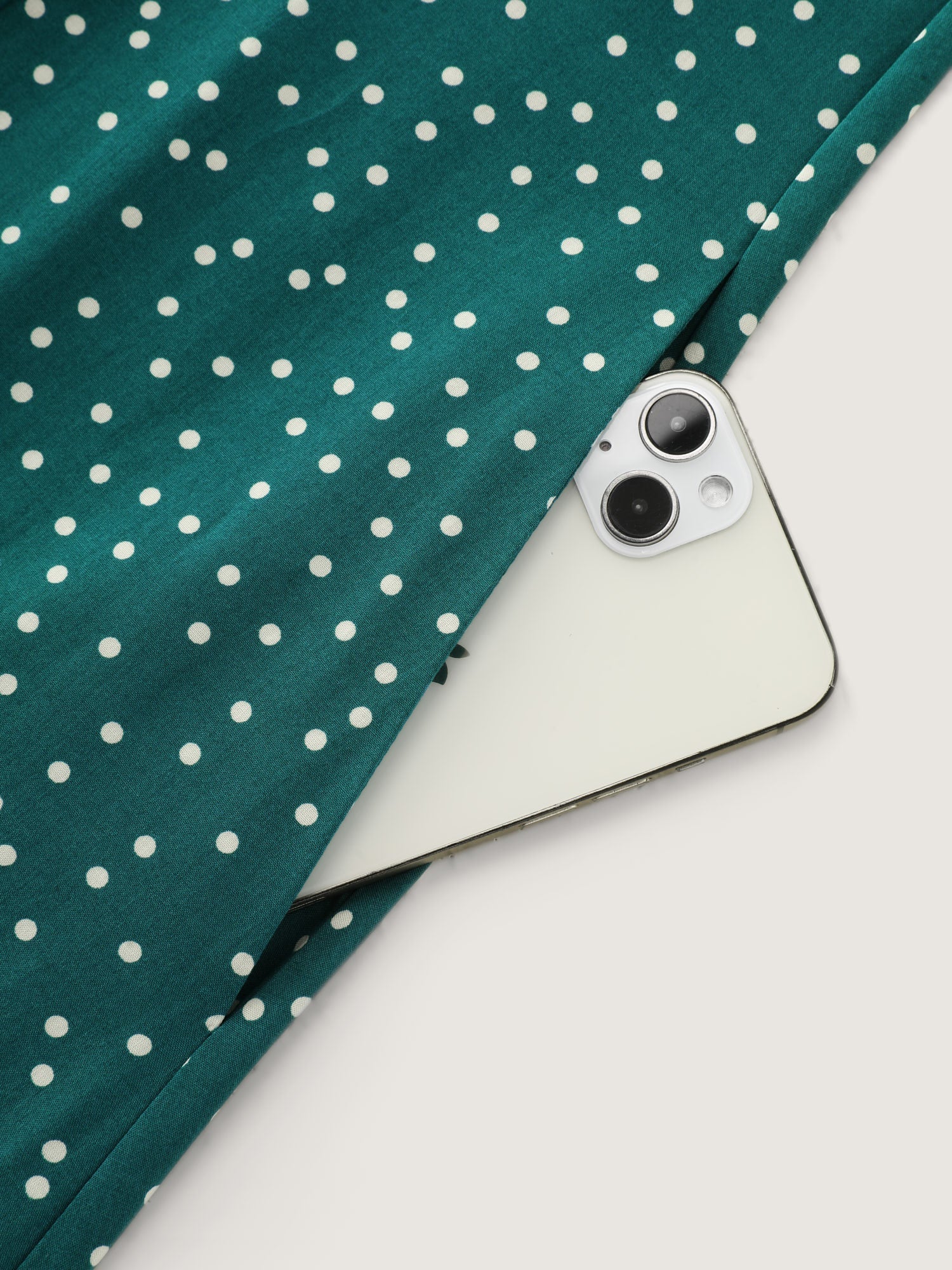 Polka Dot Print Pockets Flowy Midi Dress