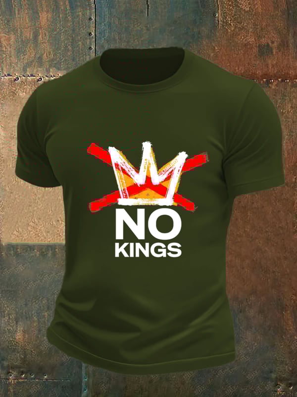 🔥Buy 3 Get 15% Off Men's no kings in America print  T-Shirt