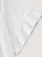 Cotton Overlap Back Ruffled T-Shirt